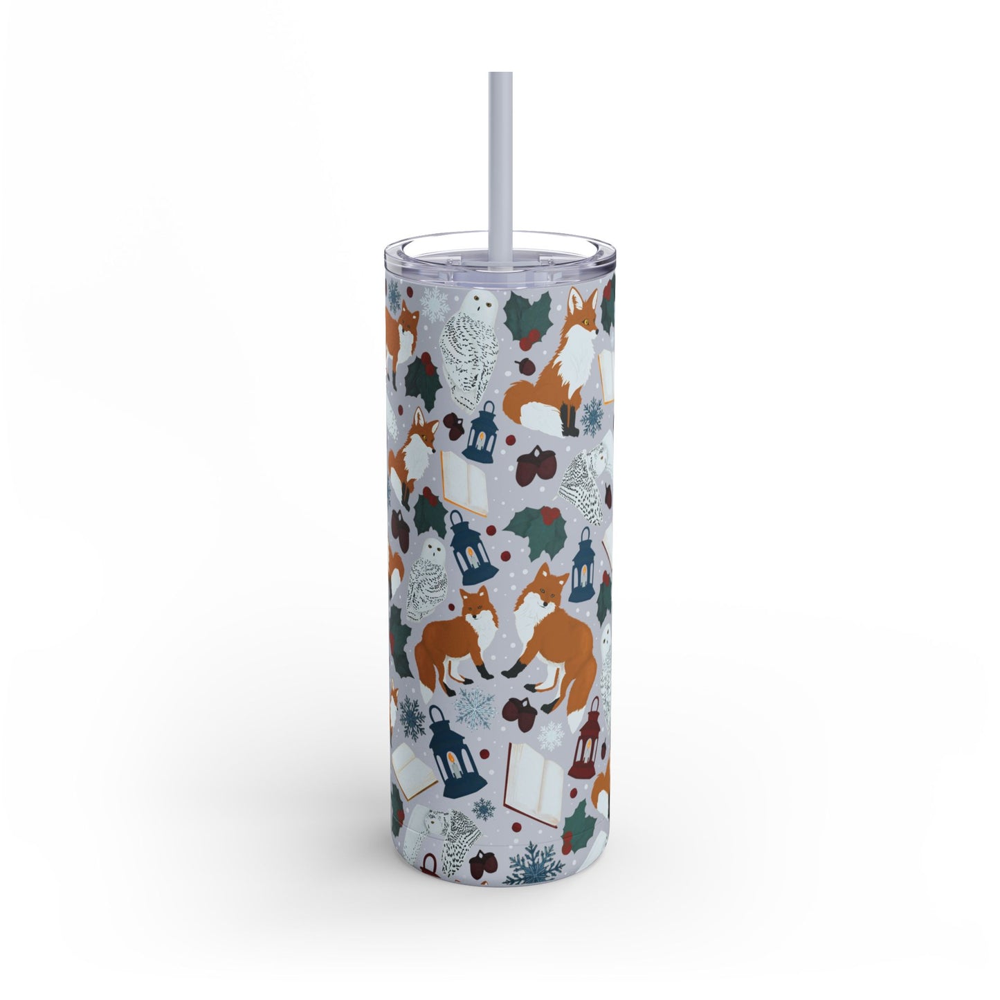 Winter Wonderland – 20oz Skinny Dusty Blue Matte Tumbler