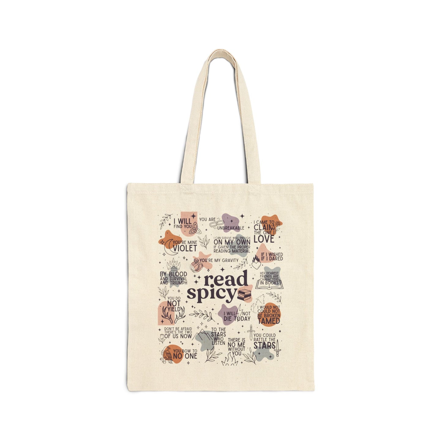 Read Spicy Cotton Canvas Tote Bag - Bags - Natural - After Word
