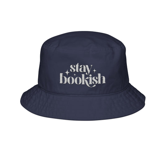 Stay Bookish Embroidered Bucket Hat - Hats - One size - After Word