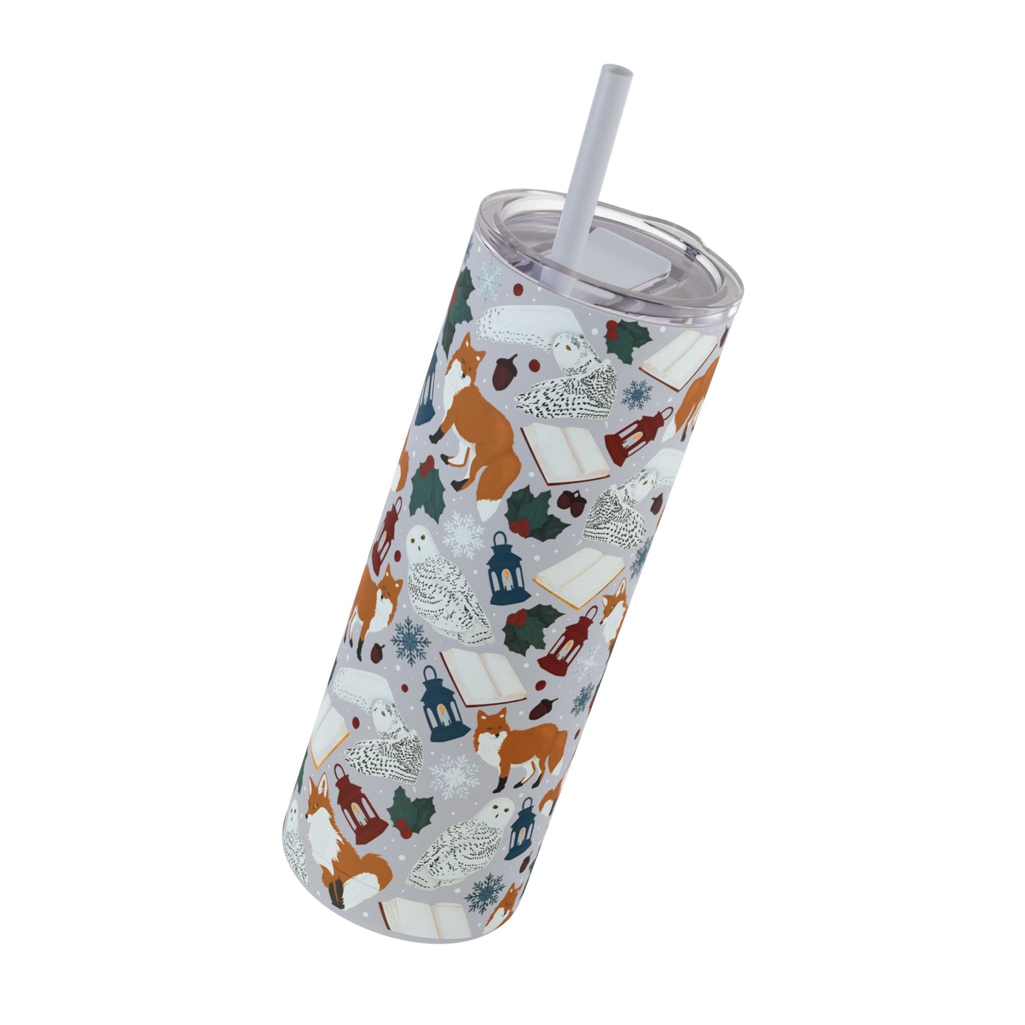 Winter Wonderland – 20oz Skinny Dusty Blue Matte Tumbler