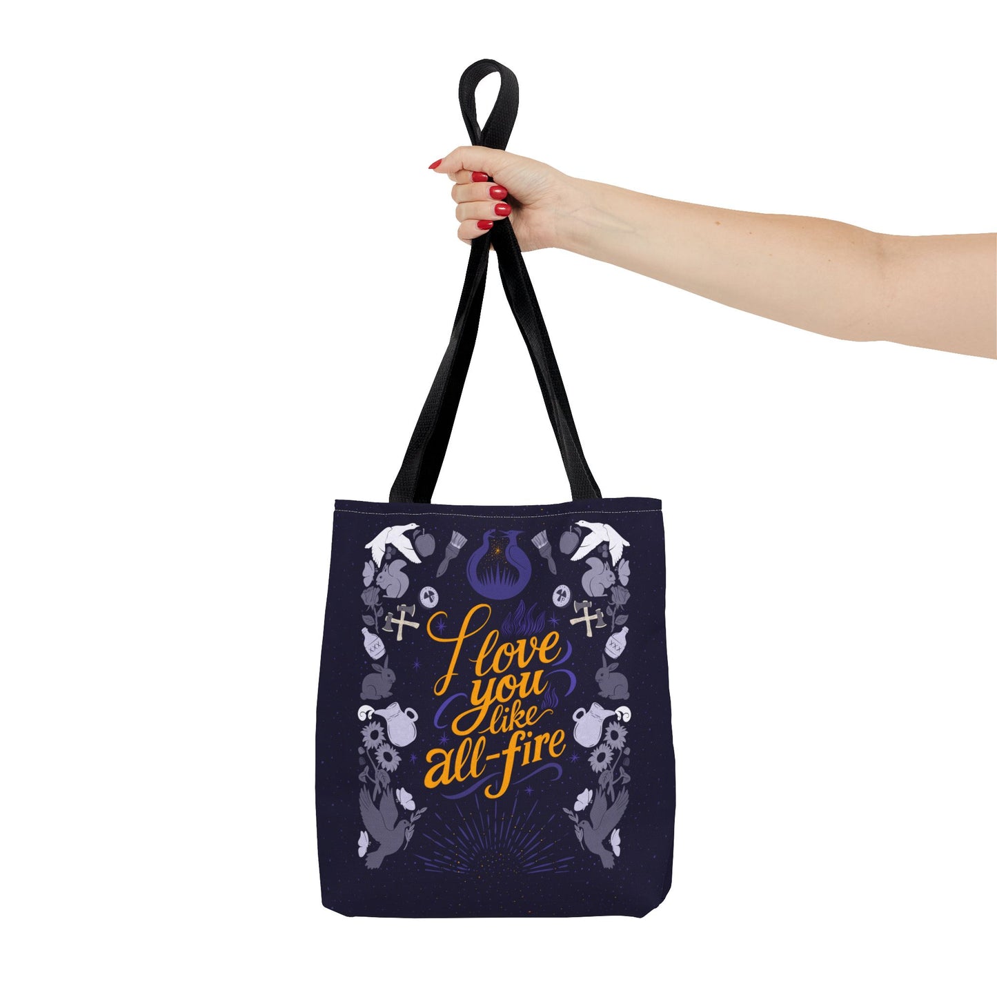I Love You Like All - Fire Tote Bag – Sunrise on the Reaping Inspired - Bags - 13" × 13'' - After Word