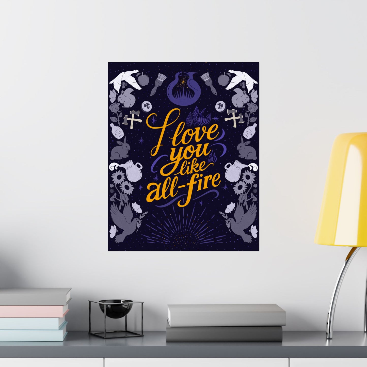 Inspirational Matte Vertical Poster - "I Love You Like All - Fire" - Poster - 16″ x 20″ - After Word