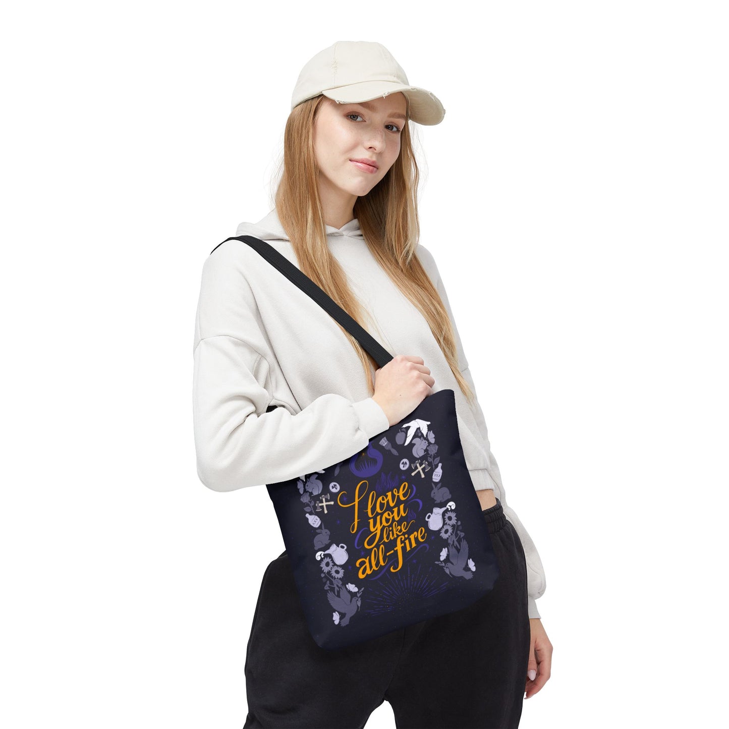 I Love You Like All - Fire Tote Bag – Sunrise on the Reaping Inspired - Bags - 13" × 13'' - After Word