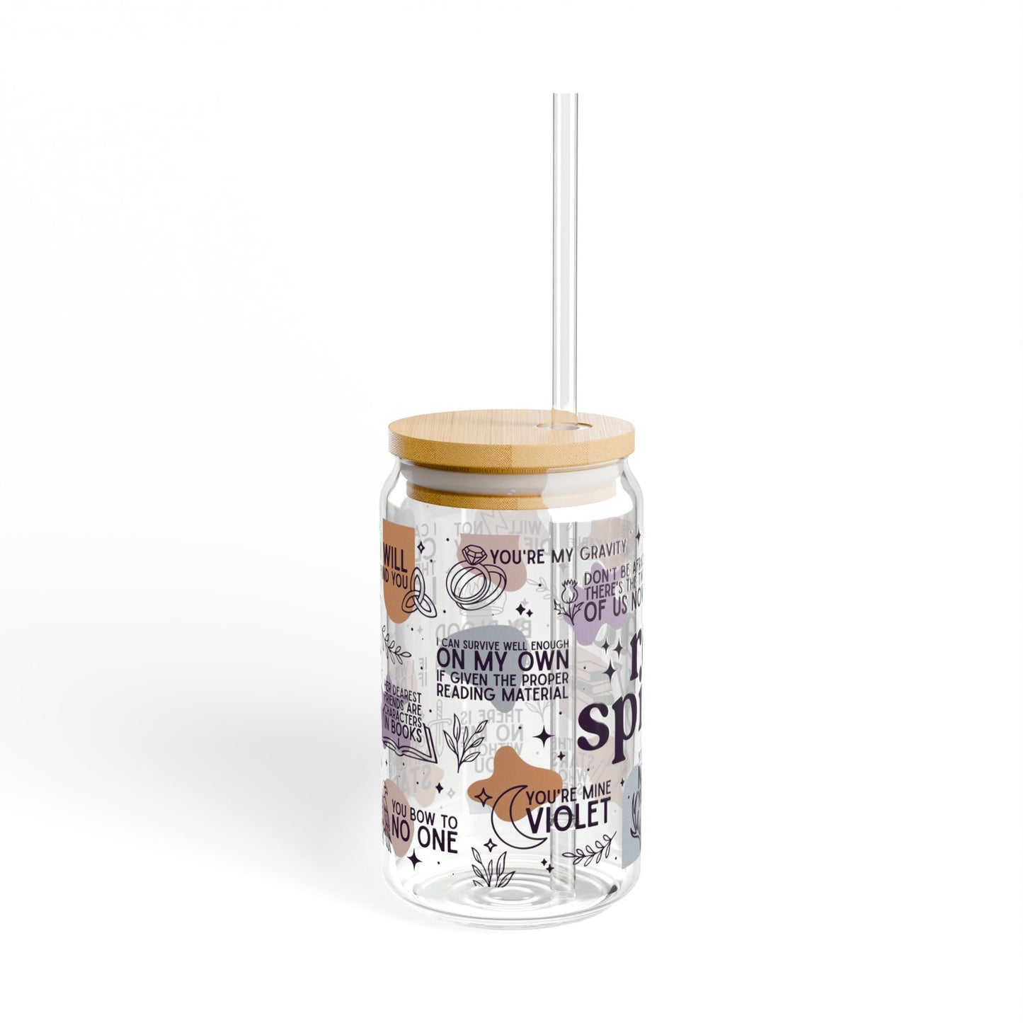 Read Spicy Sipper Romantasy Glass, 16oz - Inspired by ACOTAR, Fourth Wing, Throne of Glass, and Outlander - Mug - With lid and straw - After Word