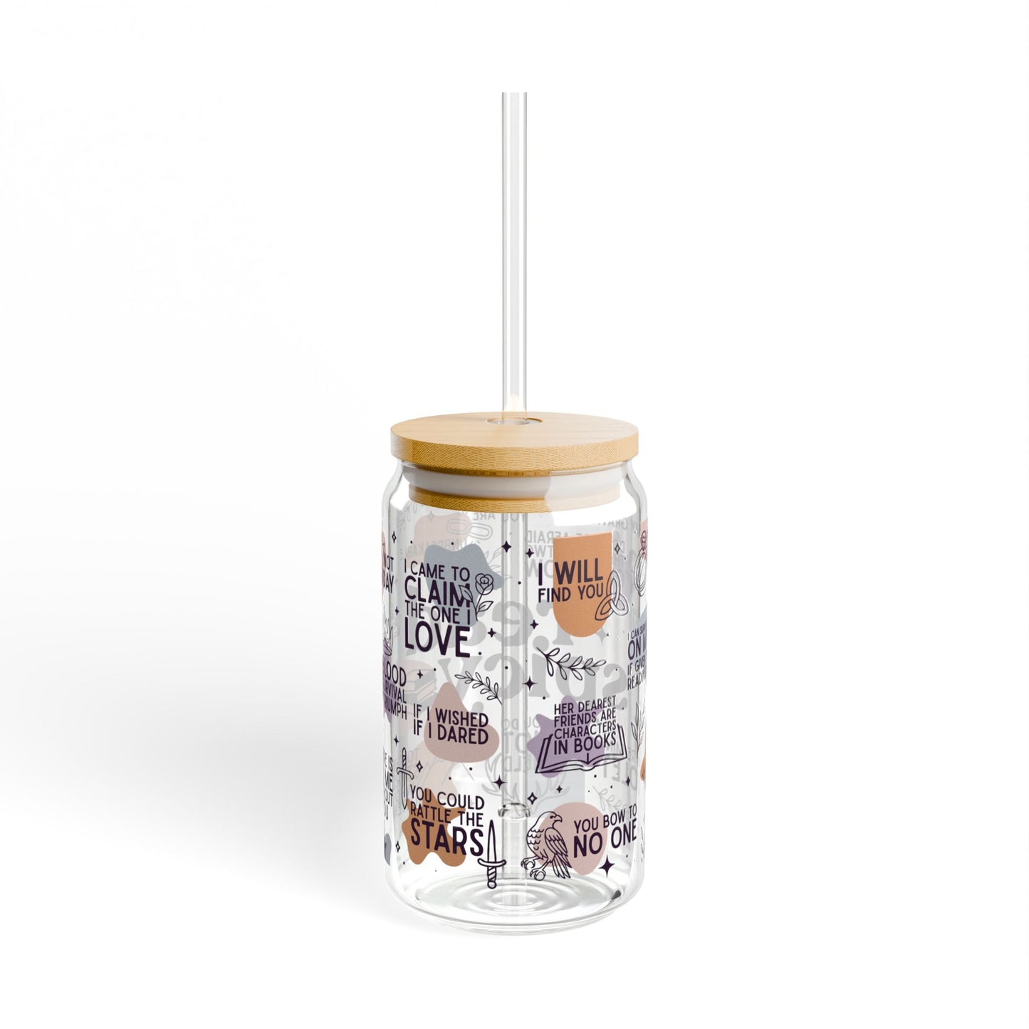 Read Spicy Sipper Romantasy Glass, 16oz - Inspired by ACOTAR, Fourth Wing, Throne of Glass, and Outlander - Mug - With lid and straw - After Word