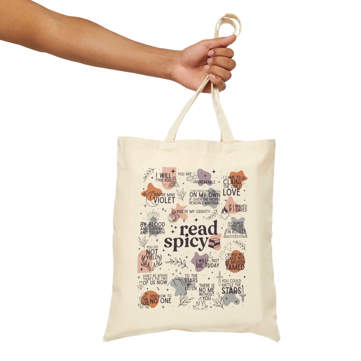 Read Spicy Cotton Canvas Tote Bag - Bags - Natural - After Word