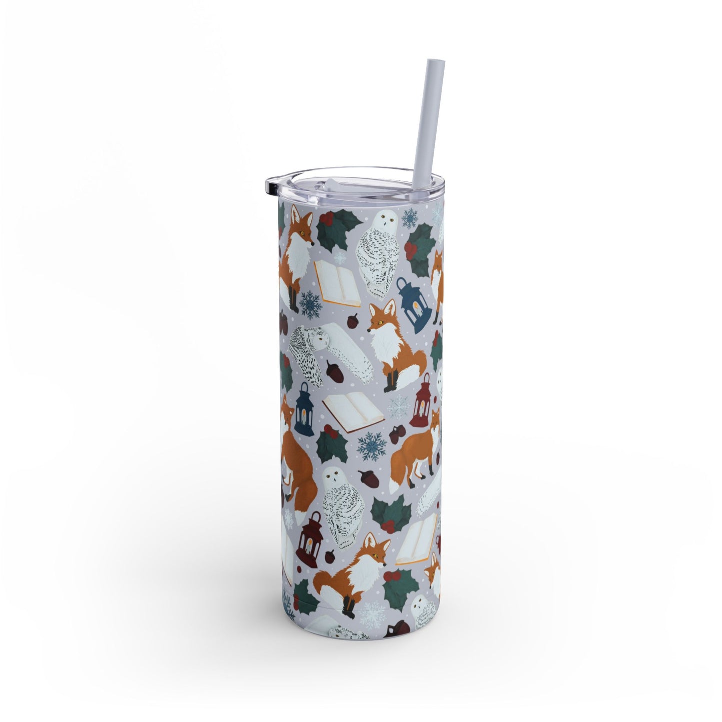 Winter Wonderland – 20oz Skinny Dusty Blue Matte Tumbler
