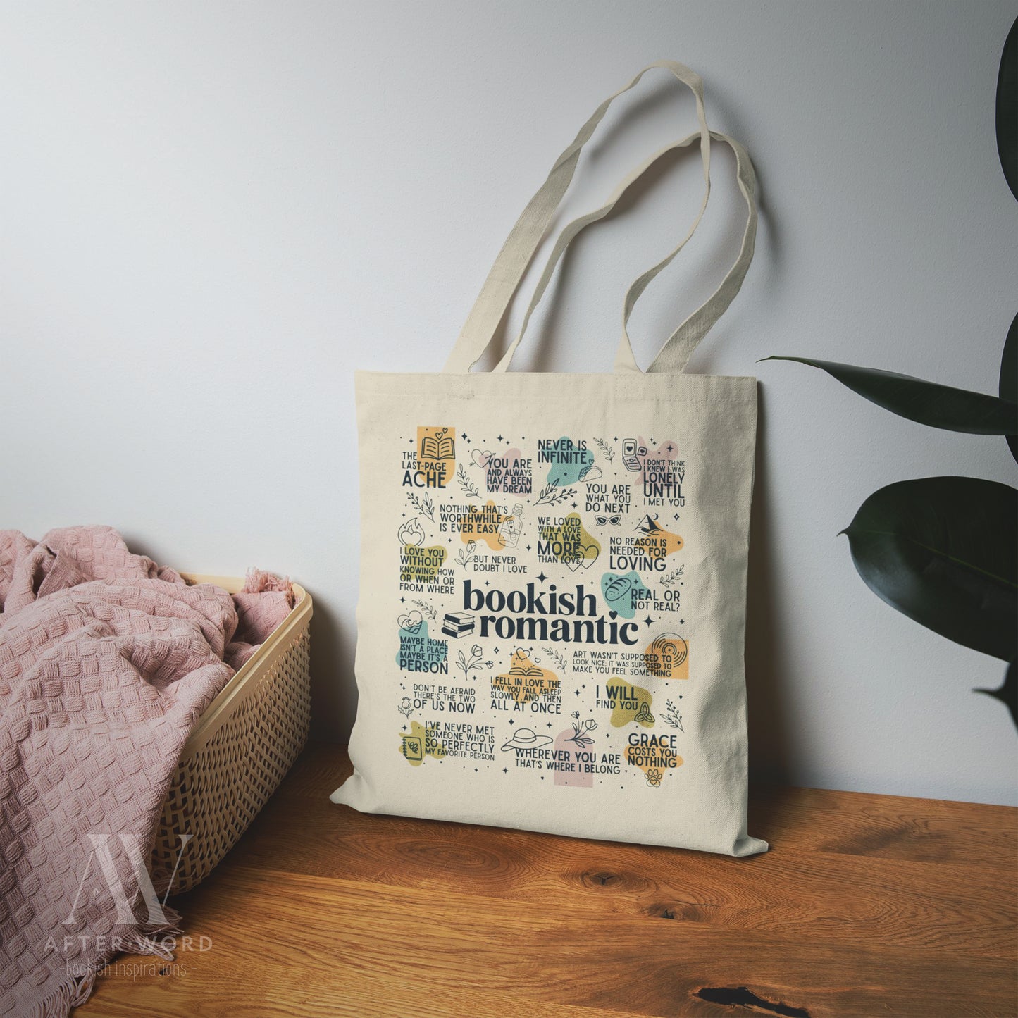 Bookish Romantic Tote Bag - Bags - Natural - After Word