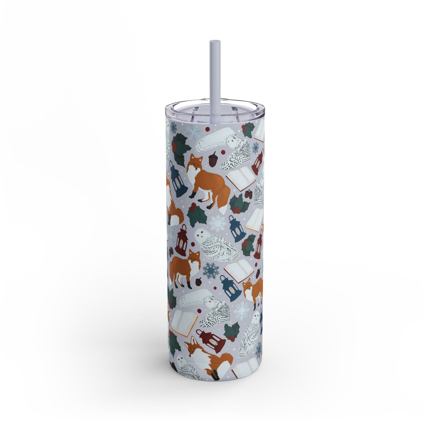 Winter Wonderland – 20oz Skinny Dusty Blue Matte Tumbler