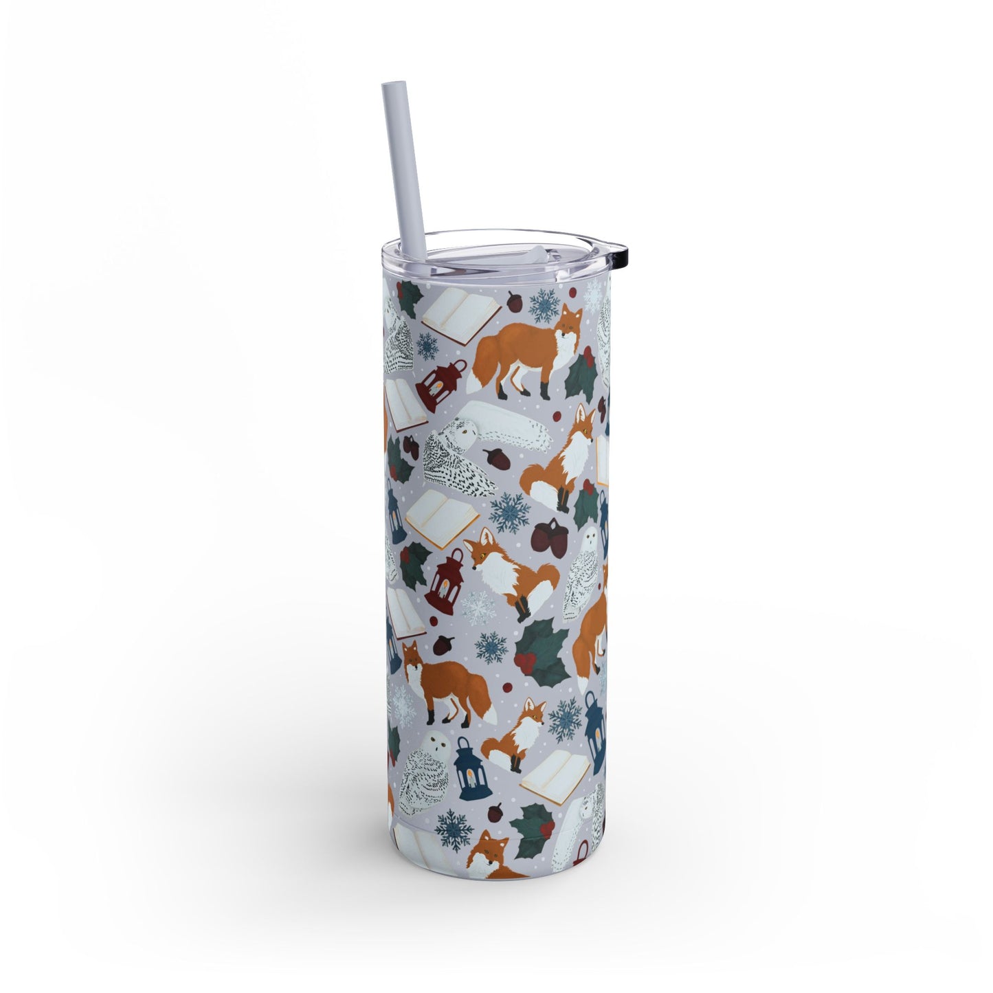 Winter Wonderland – 20oz Skinny Dusty Blue Matte Tumbler