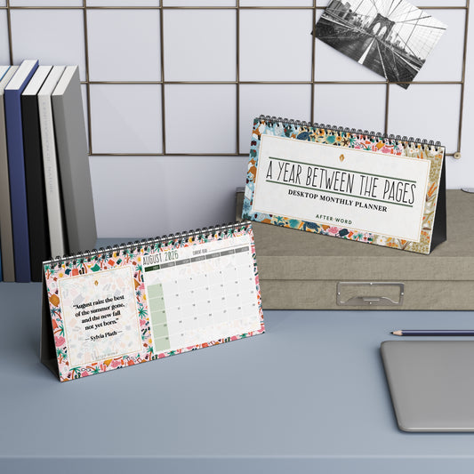 A Year Between the Pages – 2026 Desktop Quote Calendar - Calendar - 10" x 5" - After Word