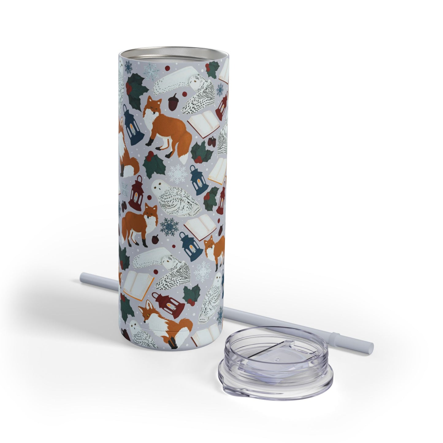 Winter Wonderland – 20oz Skinny Dusty Blue Matte Tumbler