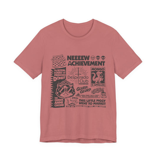 New Achievement DCC Inspired Graphic Tee - T-Shirt - Mauve - After Word