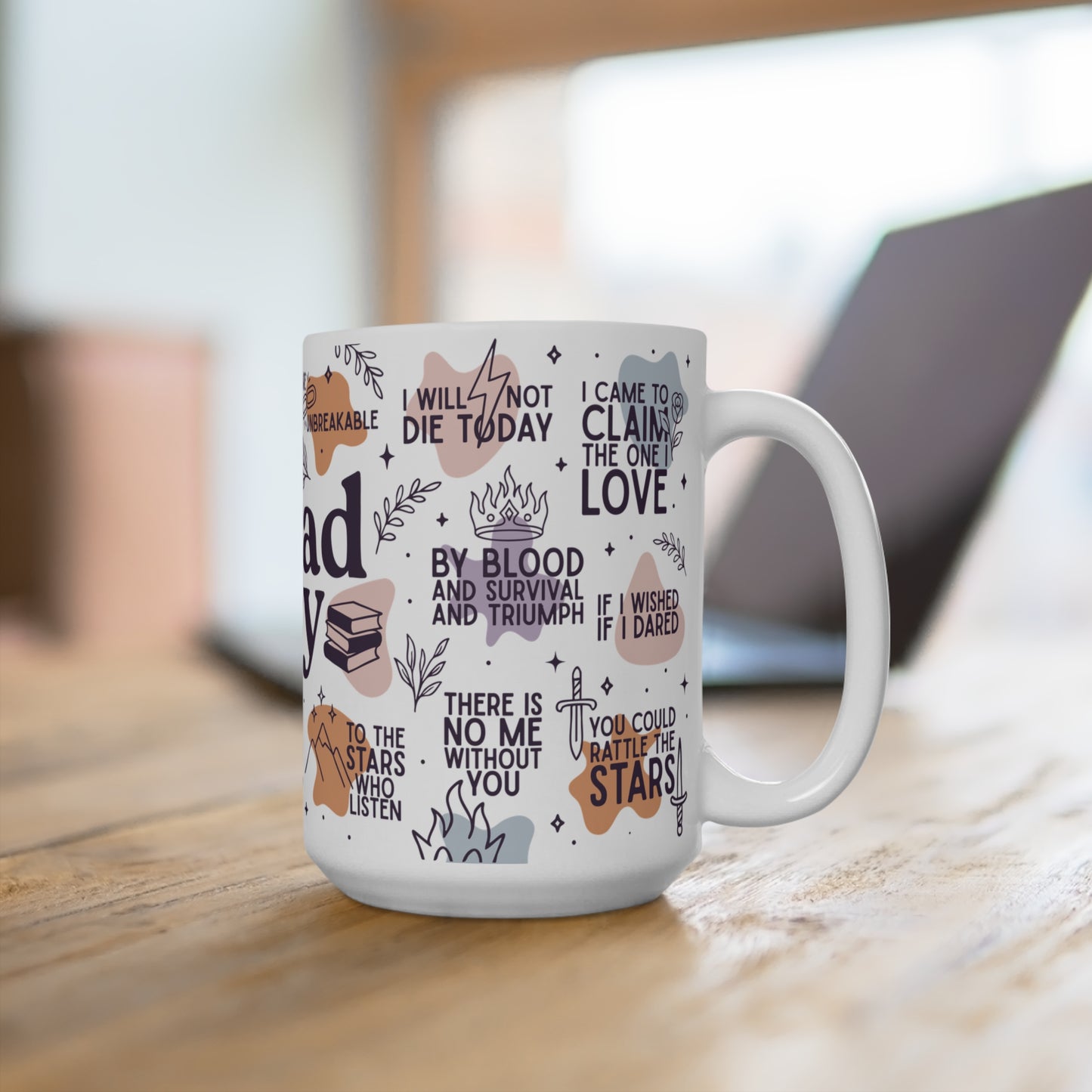Read Spicy Romantasy Mug - Inspired by ACOTAR, Throne of Glass, and Fourth Wing - Mug - 15oz - After Word