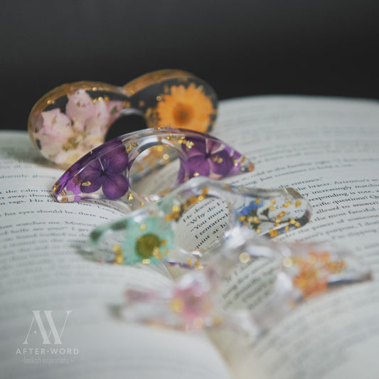 Floral Resin Page Holders - Book Accessories - Heart Bloom - After Word
