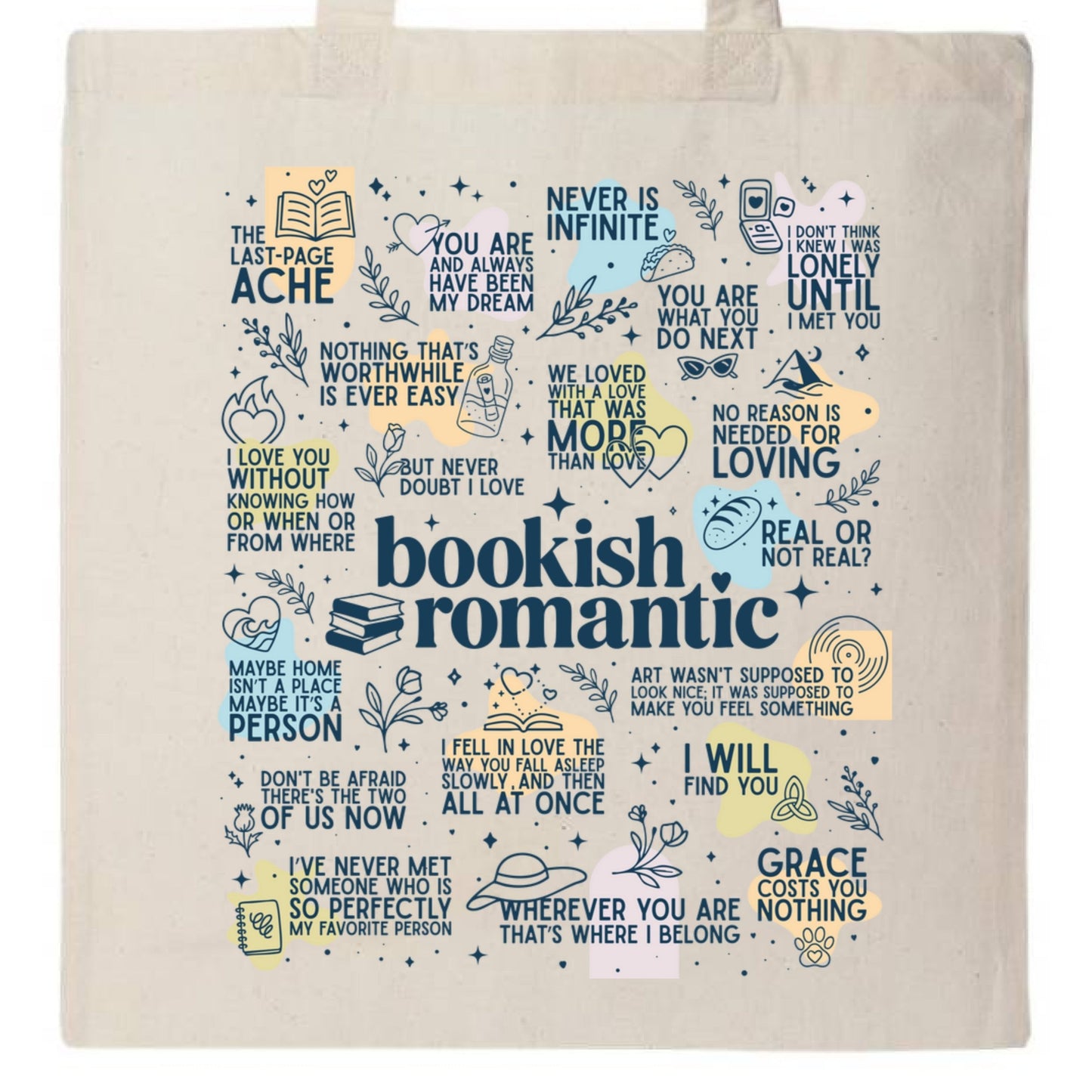 Bookish Romantic Tote Bag - Bags - Natural - After Word