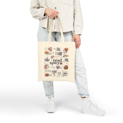 Read Spicy Cotton Canvas Tote Bag - Bags - Natural - After Word