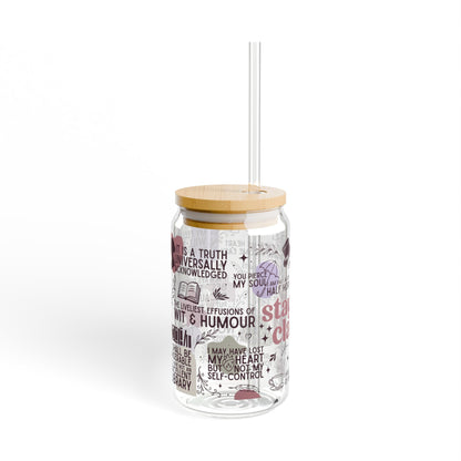 Stay Classy Sipper Glass, 16oz - Jane Austen Inspired - Mug - With lid and straw - After Word
