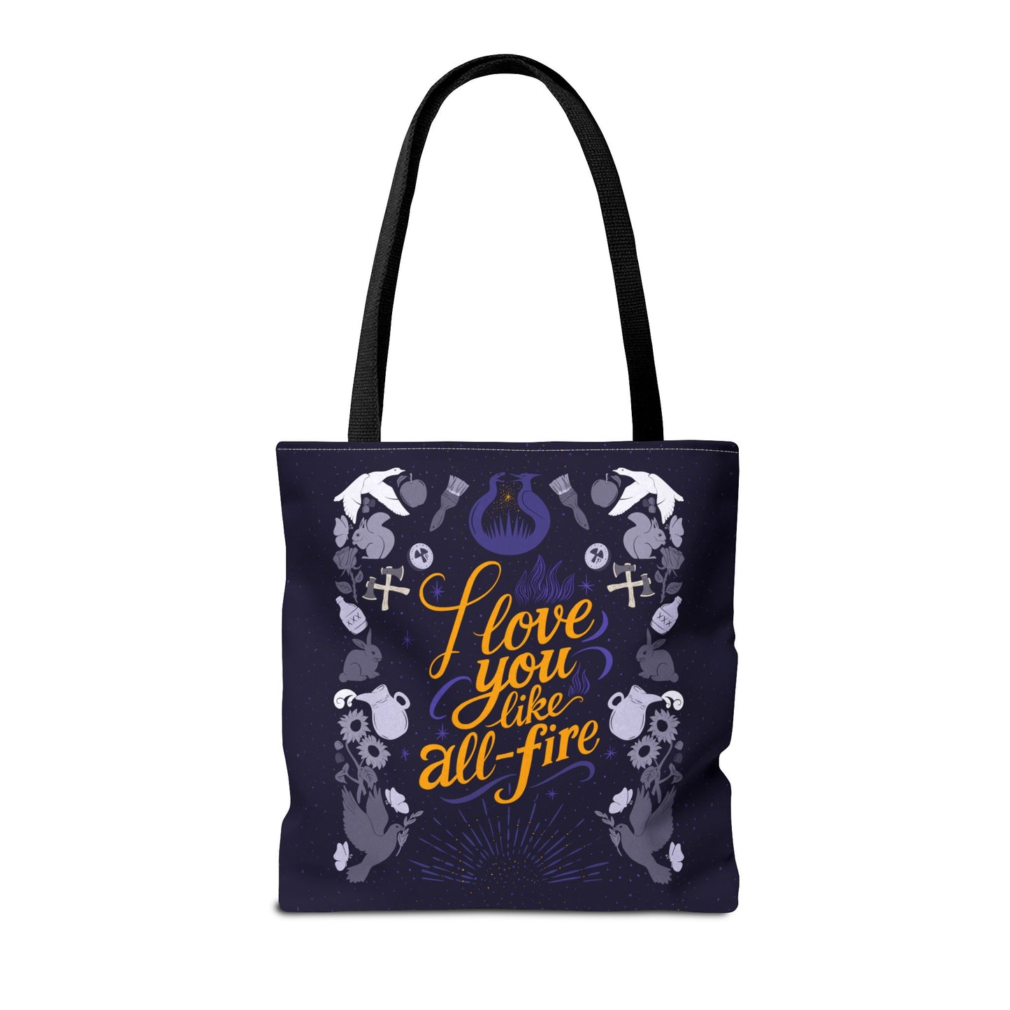 I Love You Like All - Fire Tote Bag – Sunrise on the Reaping Inspired - Bags - 16" × 16'' - After Word
