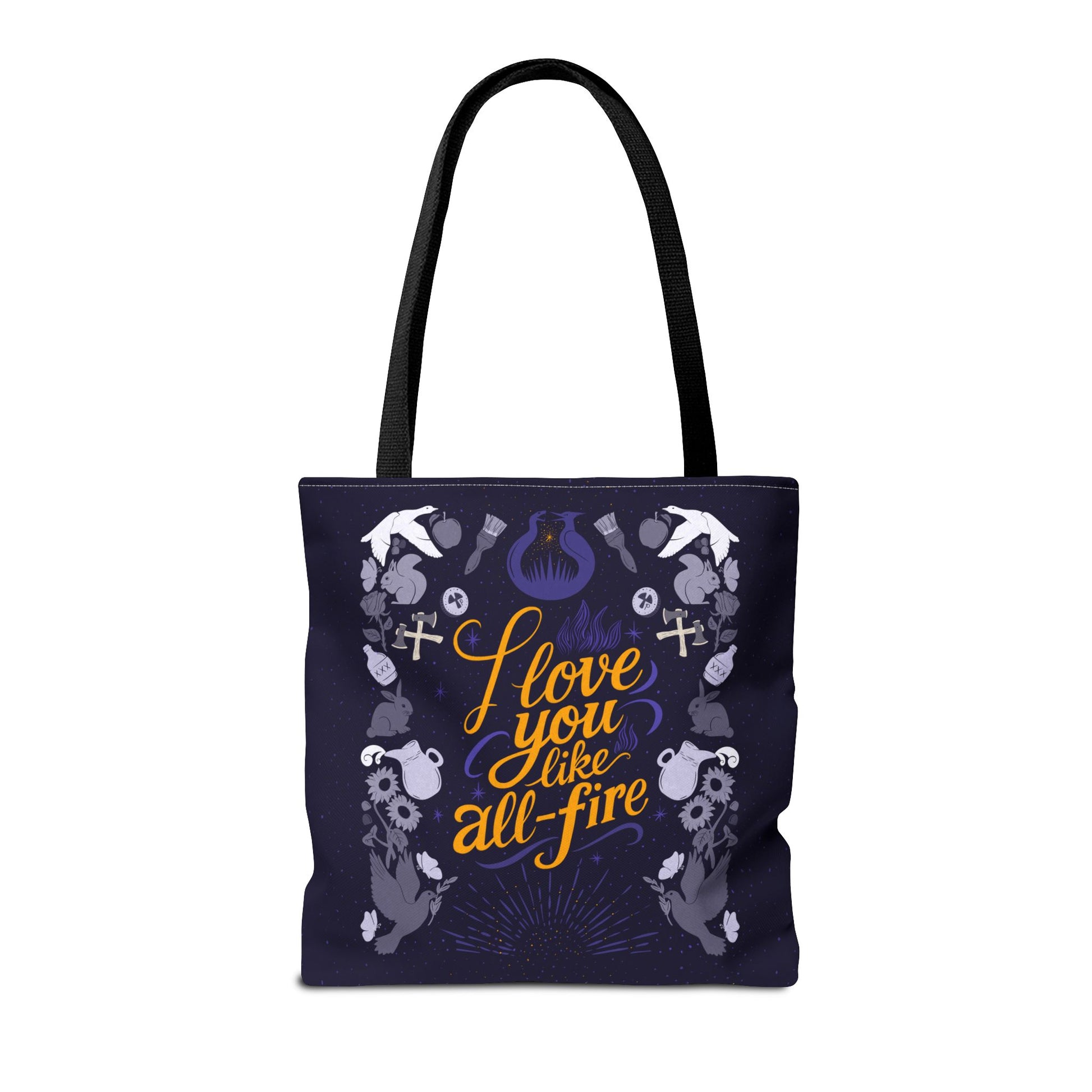 I Love You Like All - Fire Tote Bag – Sunrise on the Reaping Inspired - Bags - 16" × 16'' - After Word