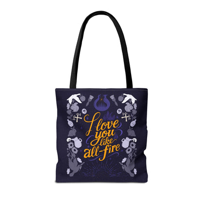 I Love You Like All - Fire Tote Bag – Sunrise on the Reaping Inspired - Bags - 16" × 16'' - After Word