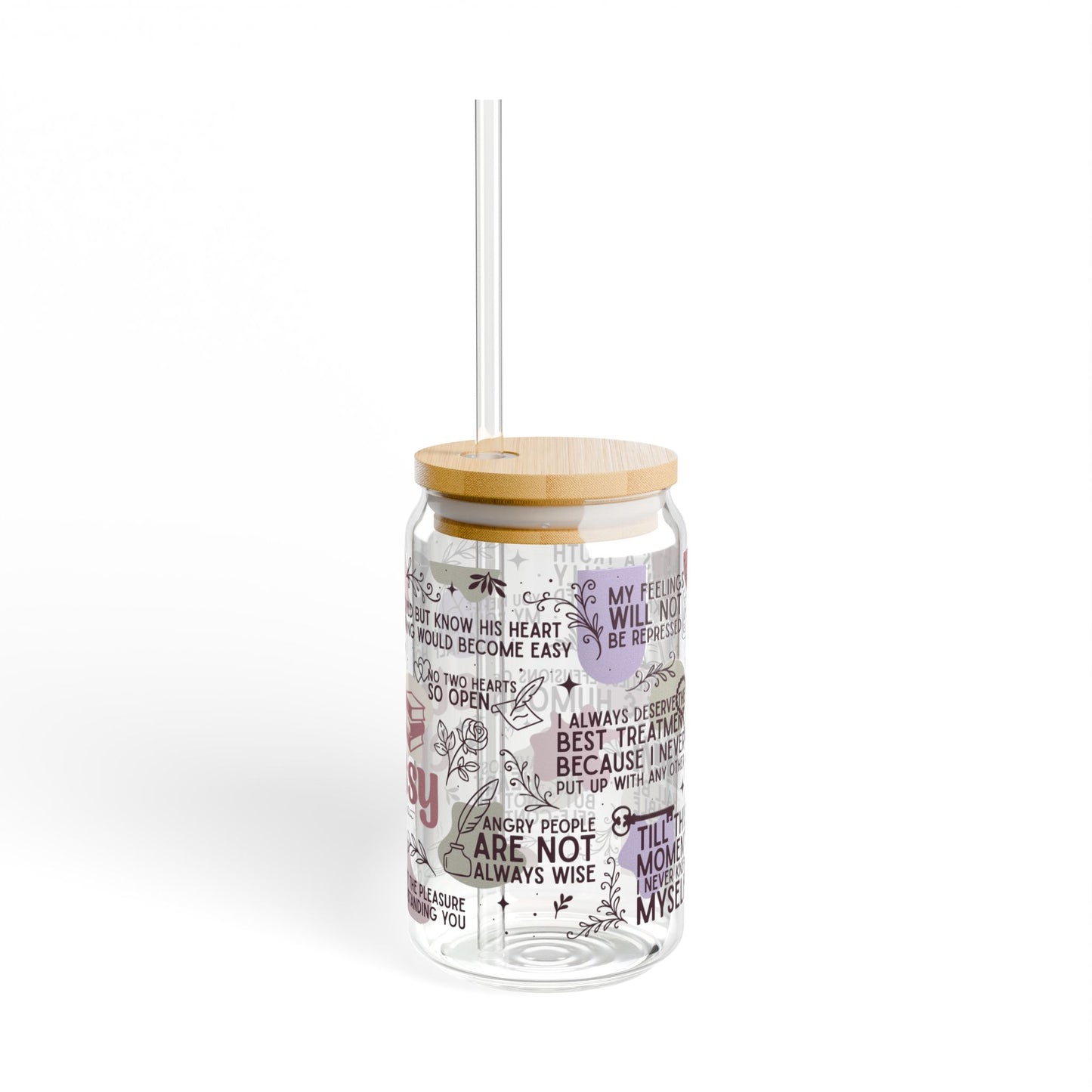Stay Classy Sipper Glass, 16oz - Jane Austen Inspired - Mug - With lid and straw - After Word