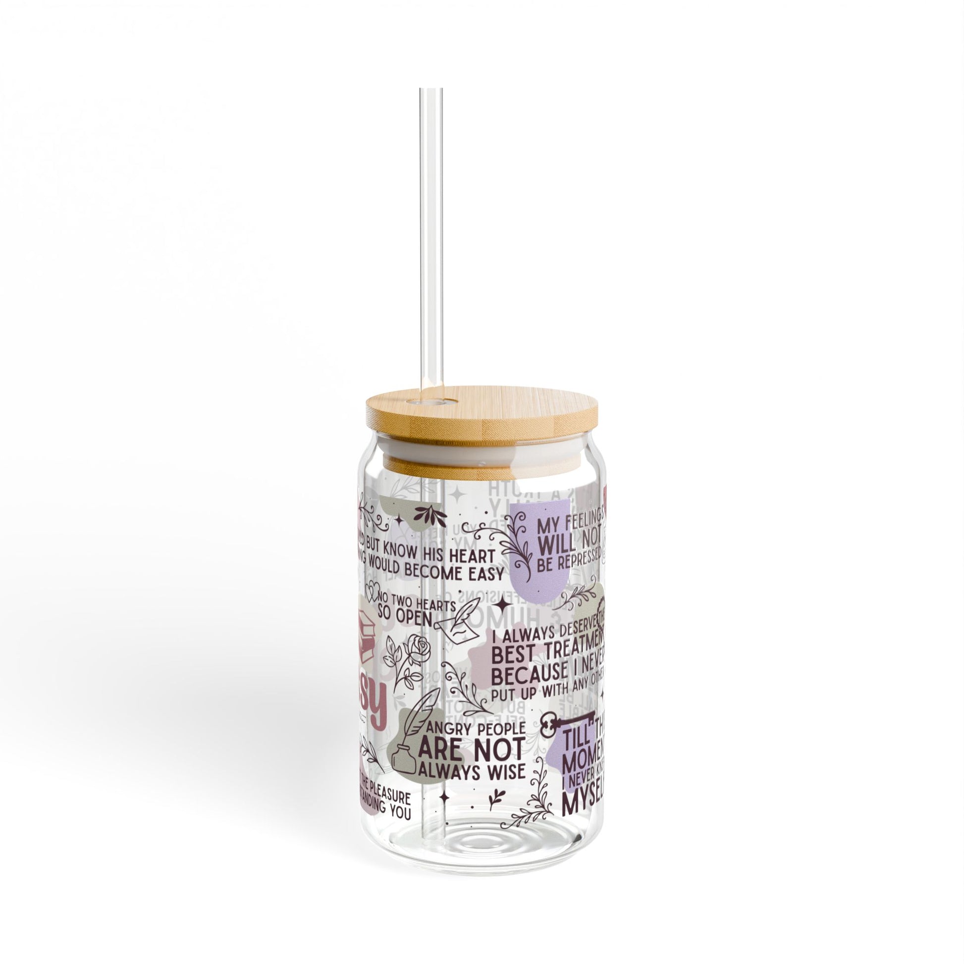 Stay Classy Sipper Glass, 16oz - Jane Austen Inspired - Mug - With lid and straw - After Word