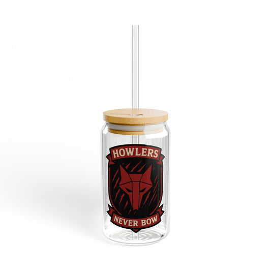 Howlers Never Bow Red Rising Inspired 16oz Sipper with Lid with Straw - Mug - With lid and straw - After Word