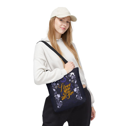 I Love You Like All - Fire Tote Bag – Sunrise on the Reaping Inspired - Bags - 13" × 13'' - After Word