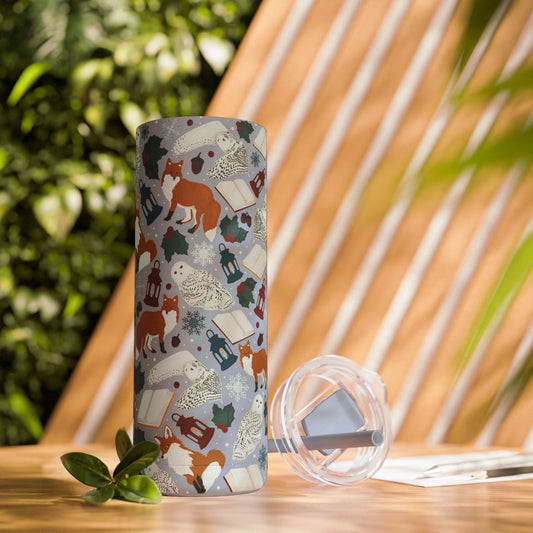 Winter Wonderland – 20oz Skinny Dusty Blue Matte Tumbler