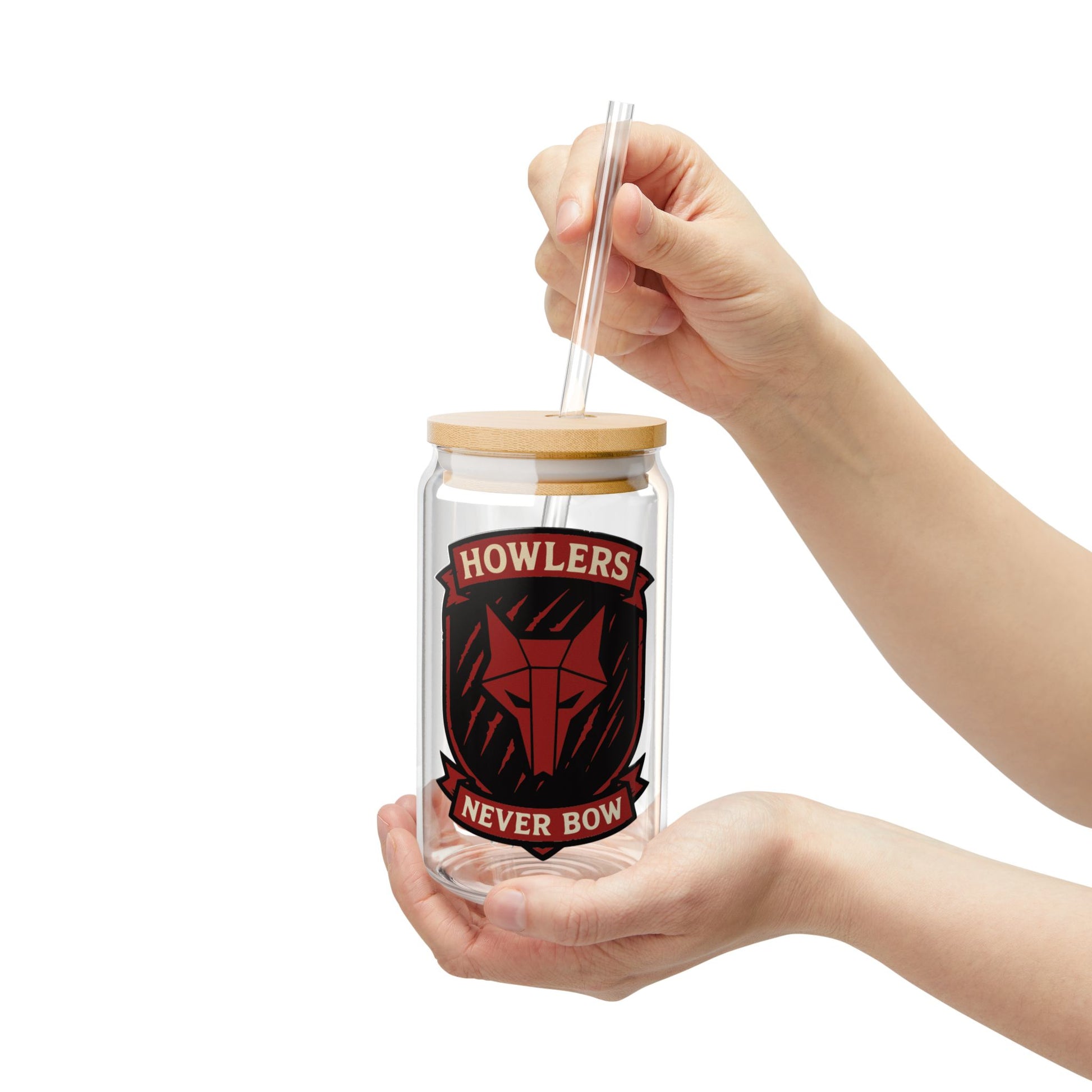 Howlers Never Bow Red Rising Inspired 16oz Sipper with Lid with Straw - Mug - With lid and straw - After Word