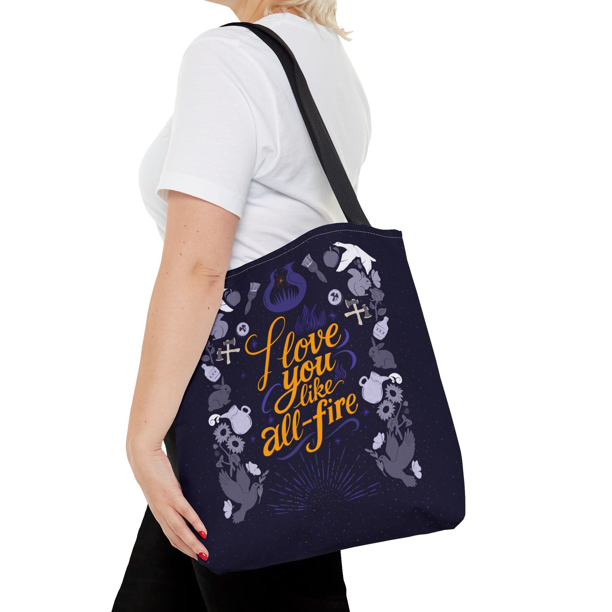 I Love You Like All - Fire Tote Bag – Sunrise on the Reaping Inspired - Bags - 16" × 16'' - After Word