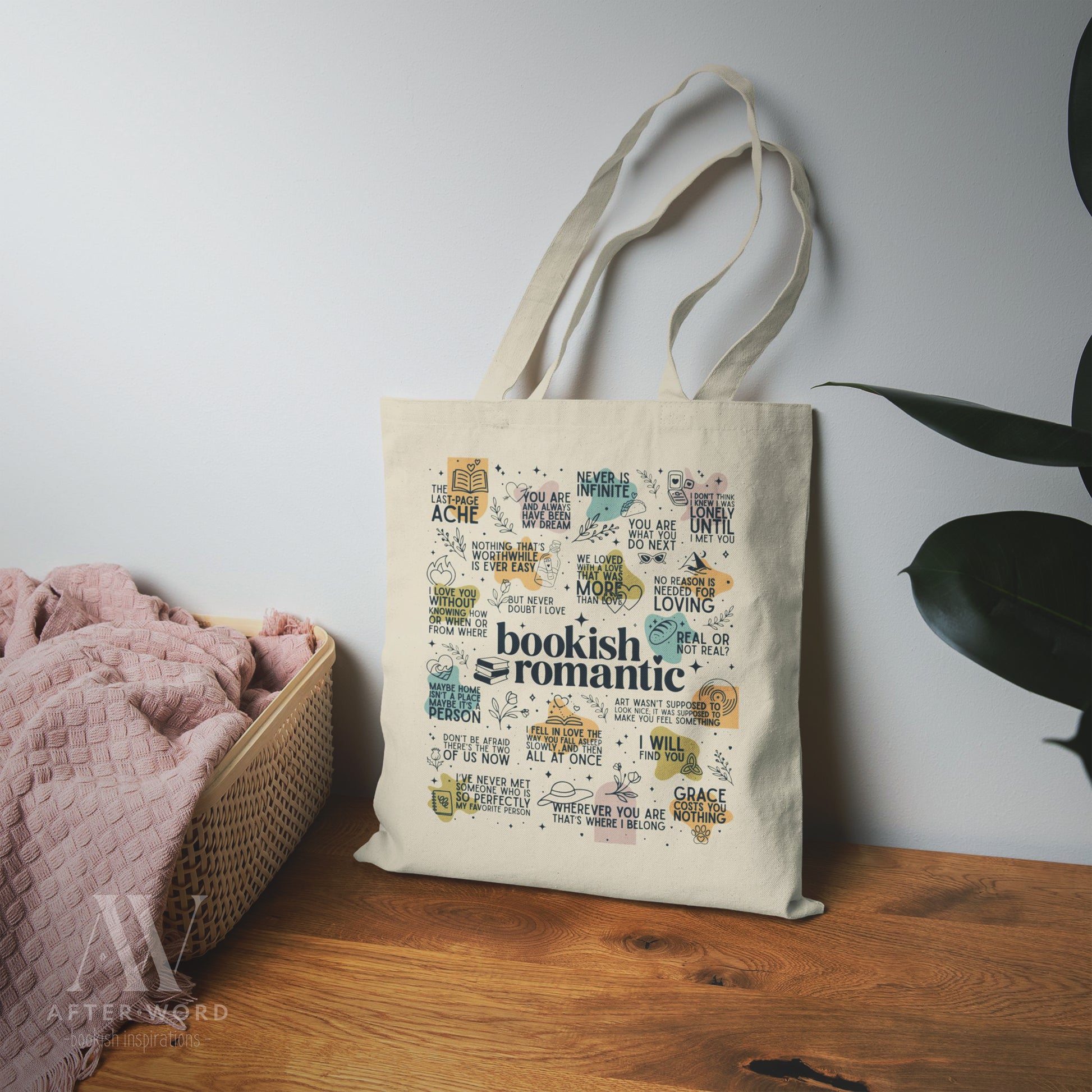 Bookish Romantic Tote Bag - Bags - Natural - After Word