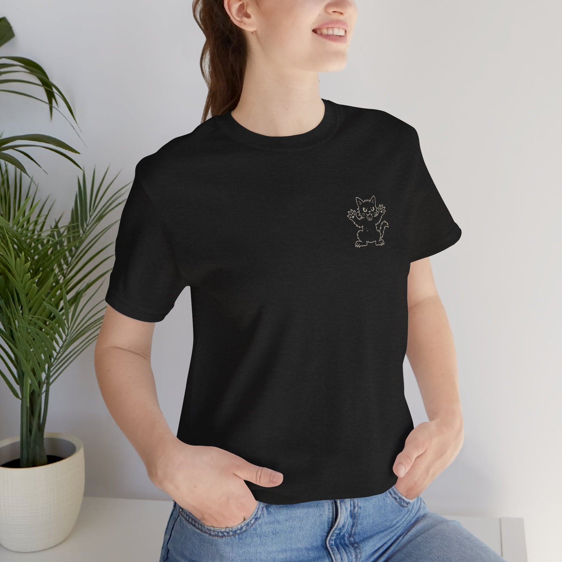 Feral Readers Book Club Tee – Read With Claws Out - T-Shirt - Black Heather - After Word