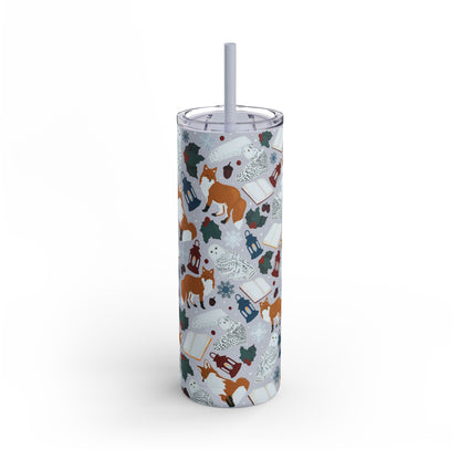 Winter Wonderland – 20oz Skinny Dusty Blue Matte Tumbler