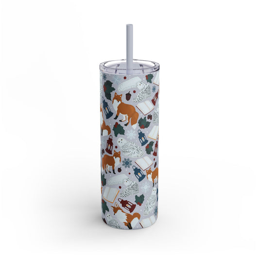 Winter Wonderland – 20oz Skinny Dusty Blue Matte Tumbler