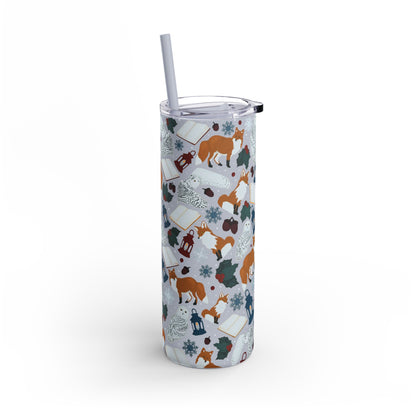 Winter Wonderland – 20oz Skinny Dusty Blue Matte Tumbler