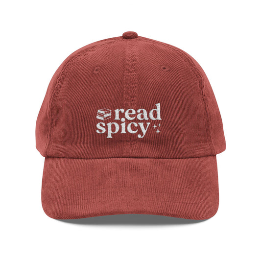 Read Spicy Embroidered Corduroy Romantasy Hat - Hats - Burgundy - After Word