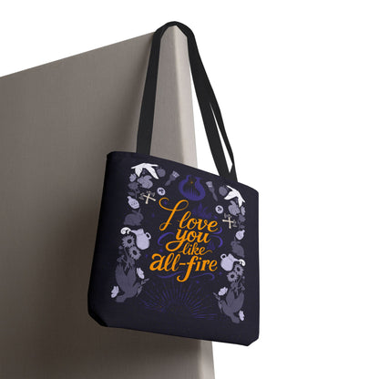 I Love You Like All - Fire Tote Bag – Sunrise on the Reaping Inspired - Bags - 13" × 13'' - After Word