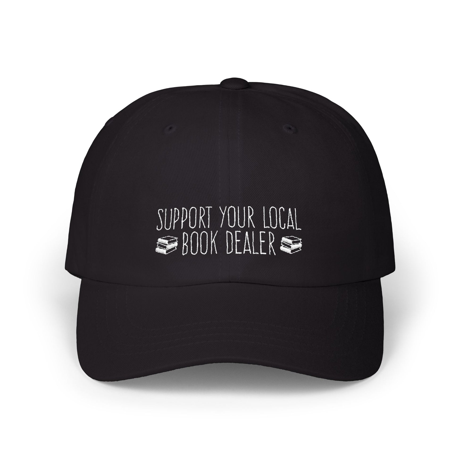 Support Your Local Book Dealer Embroidered Hat - Hats - Black - After Word