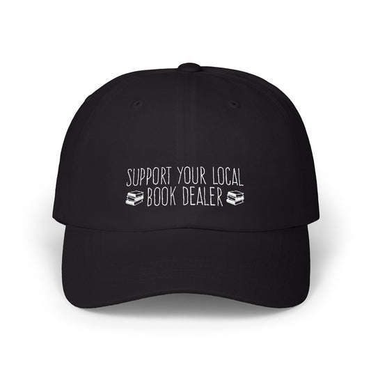 Support Your Local Book Dealer Embroidered Hat - Hats - Black - After Word