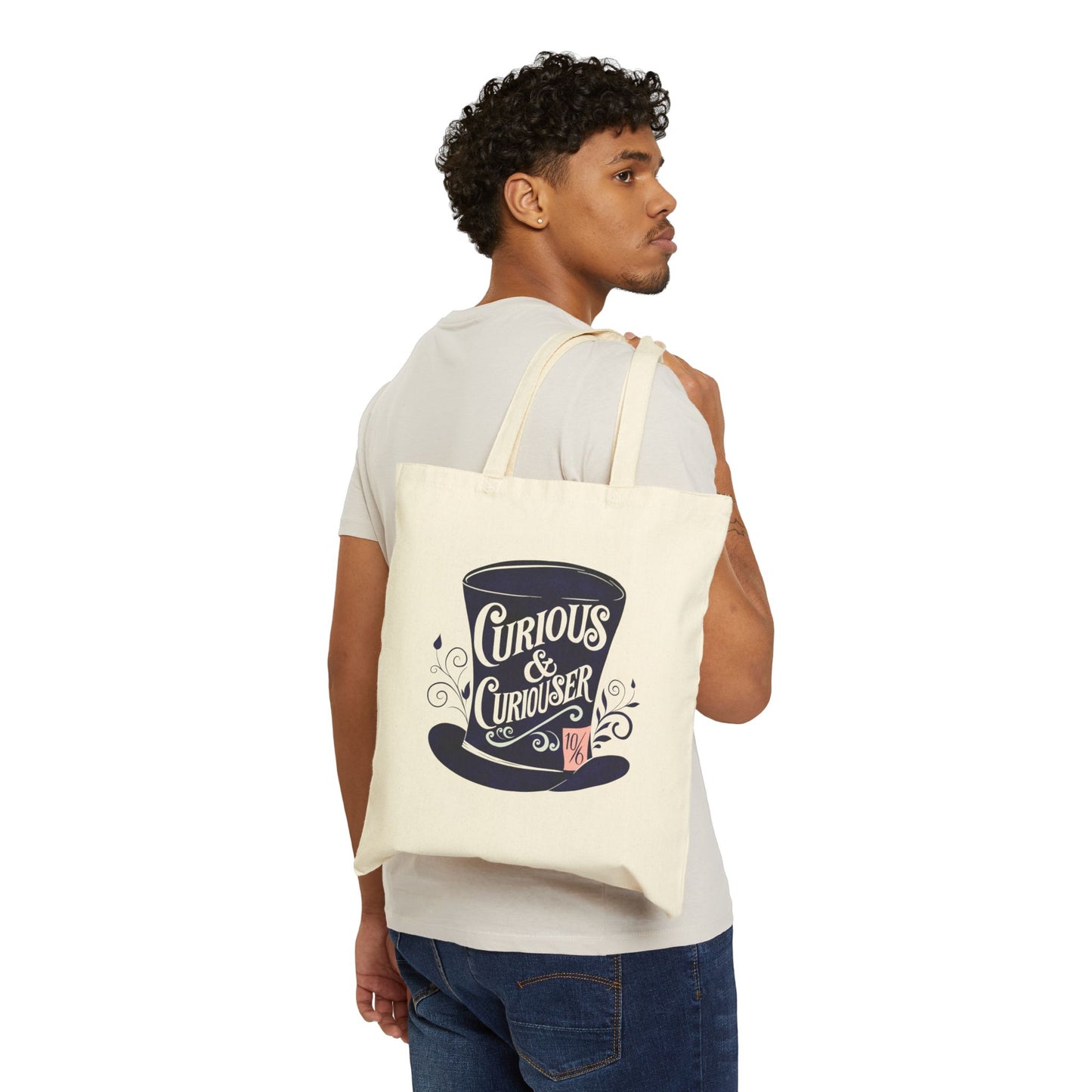 Curious & Curiouser Quote Tote Bag