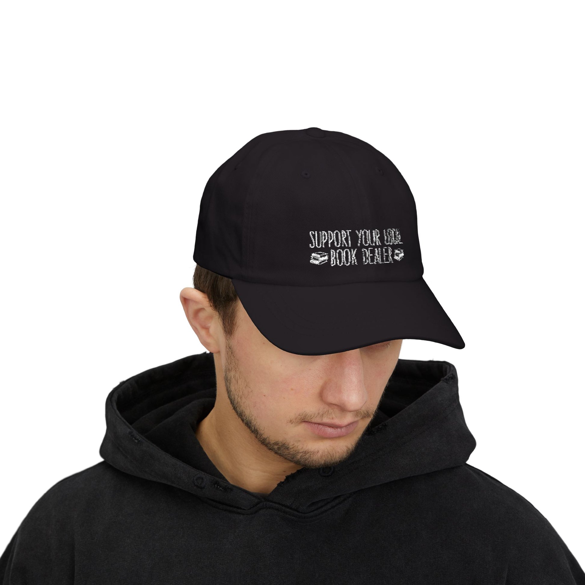 Support Your Local Book Dealer Embroidered Hat - Hats - Navy - After Word