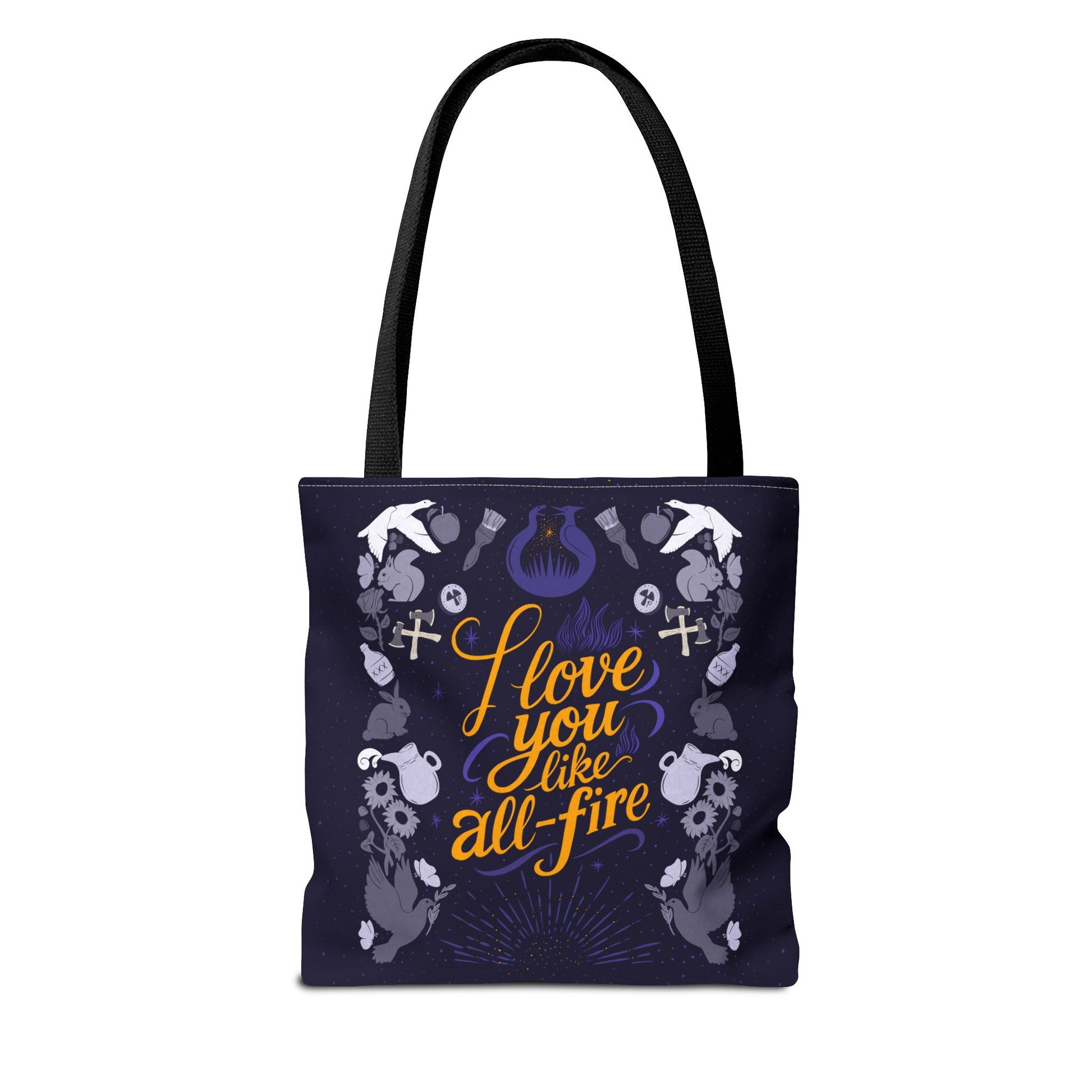 I Love You Like All - Fire Tote Bag – Sunrise on the Reaping Inspired - Bags - 13" × 13'' - After Word