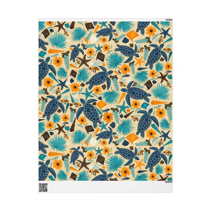 Ocean's Interlude Nature Pattern Design Wrapping Paper