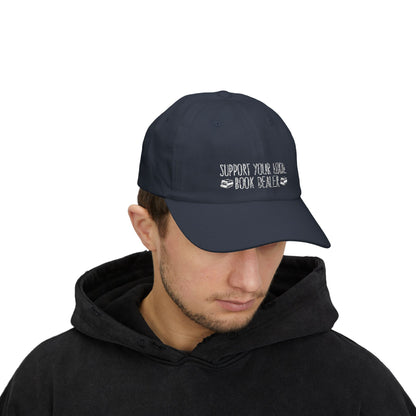 Support Your Local Book Dealer Embroidered Hat - Hats - Navy - After Word