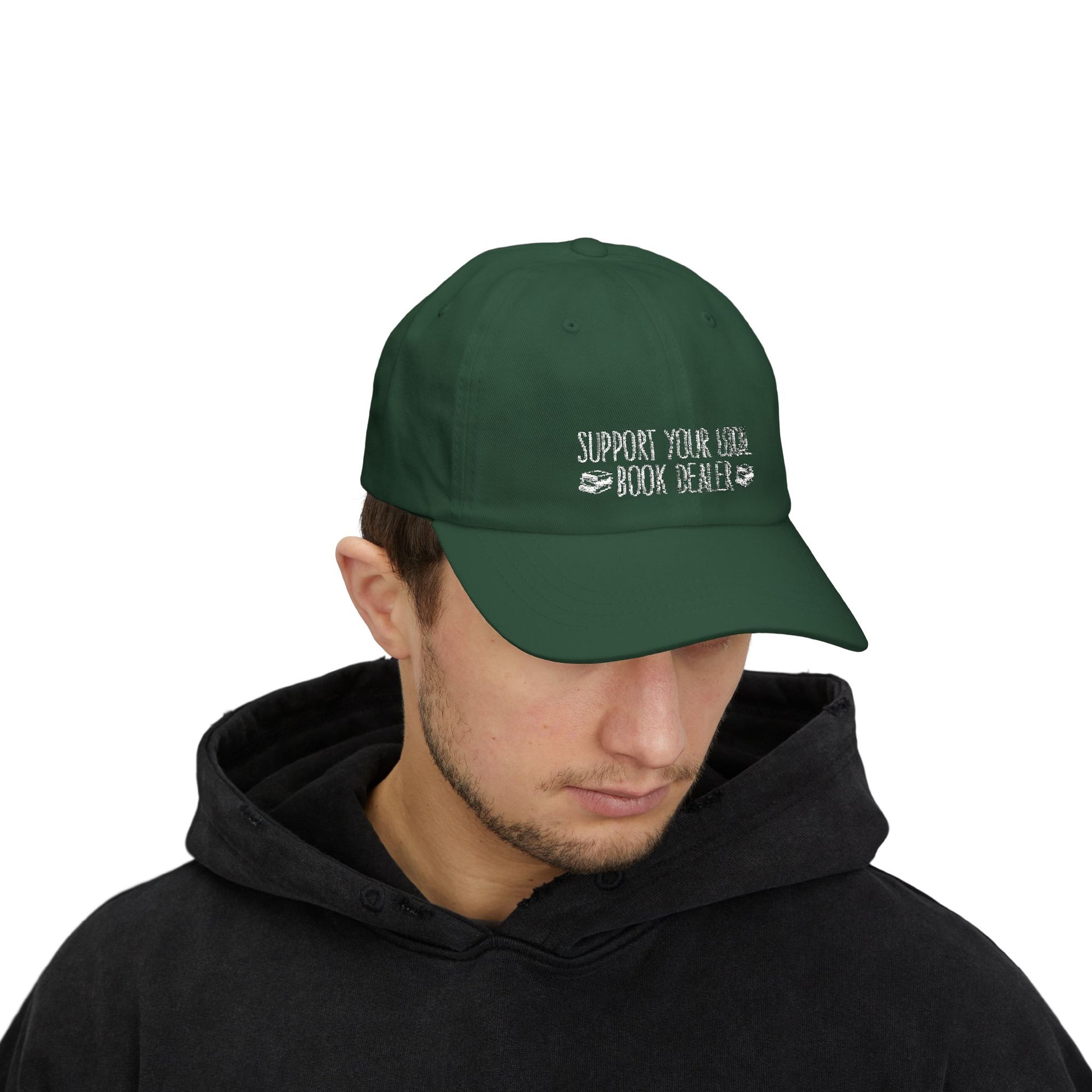 Support Your Local Book Dealer Embroidered Hat - Hats - Navy - After Word