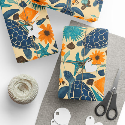 Ocean's Interlude Nature Pattern Design Wrapping Paper