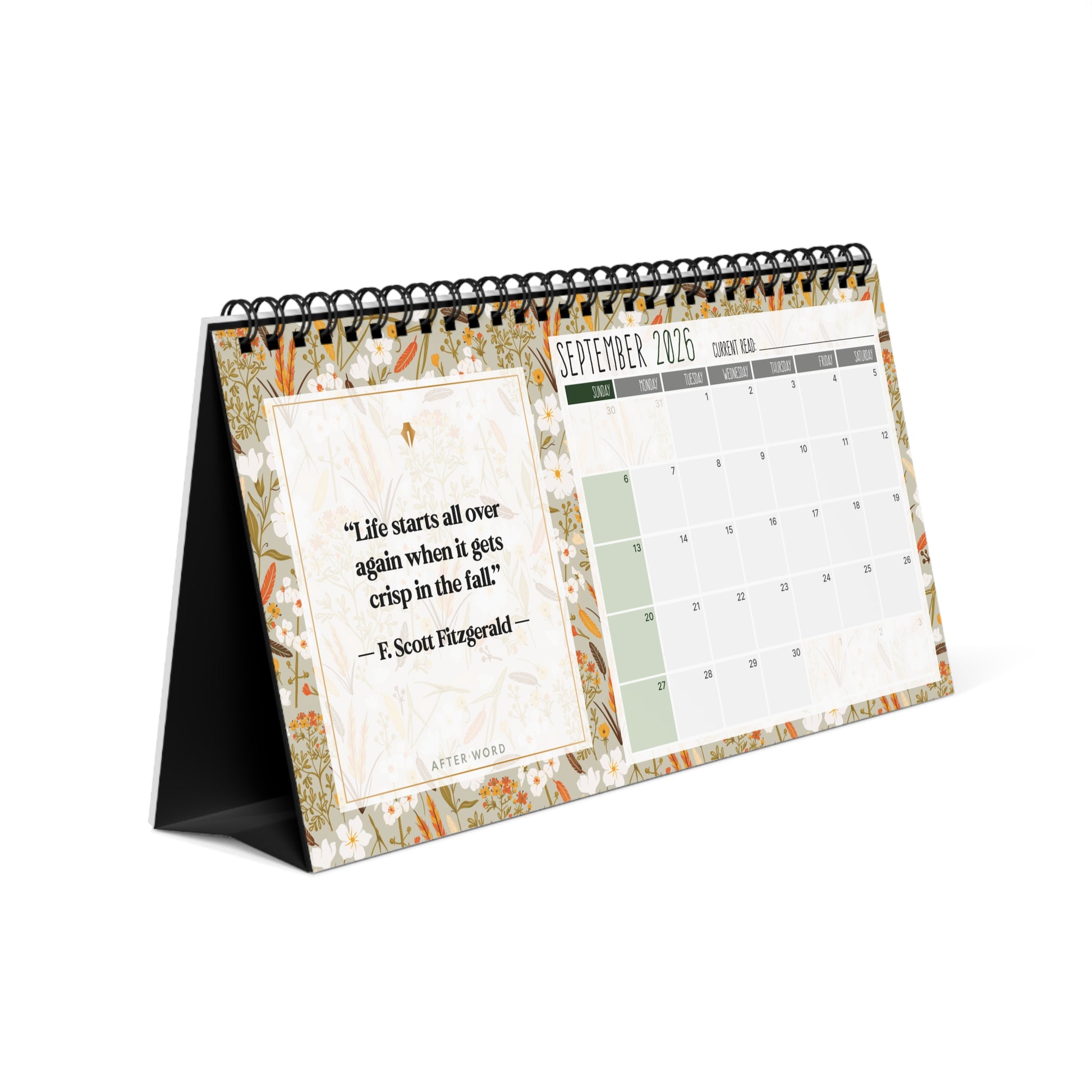A Year Between the Pages – 2026 Desktop Quote Calendar - Calendar - 10" x 5" - After Word