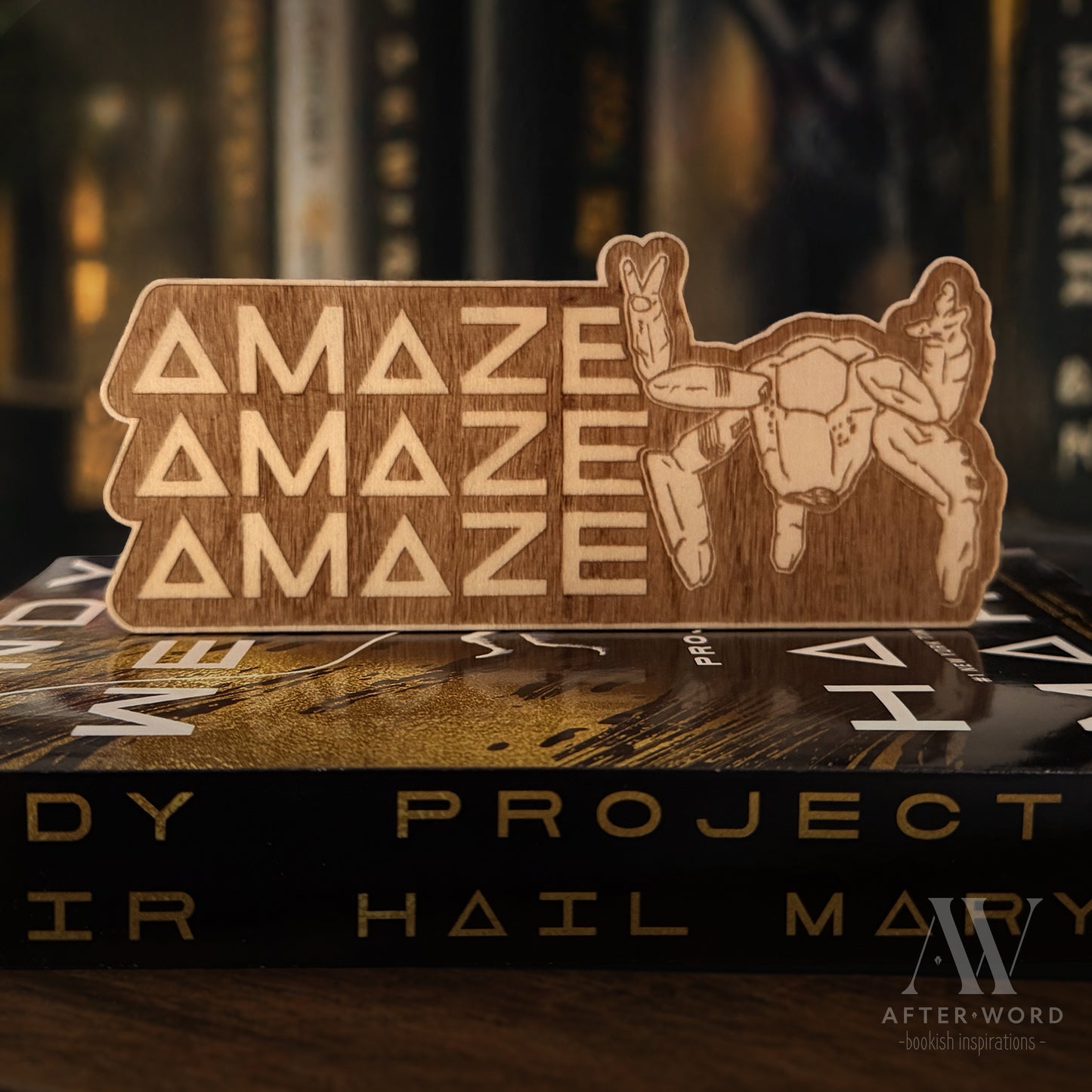 Amaze Amaze Amaze Shelf Trophy - Book Nook - After Word